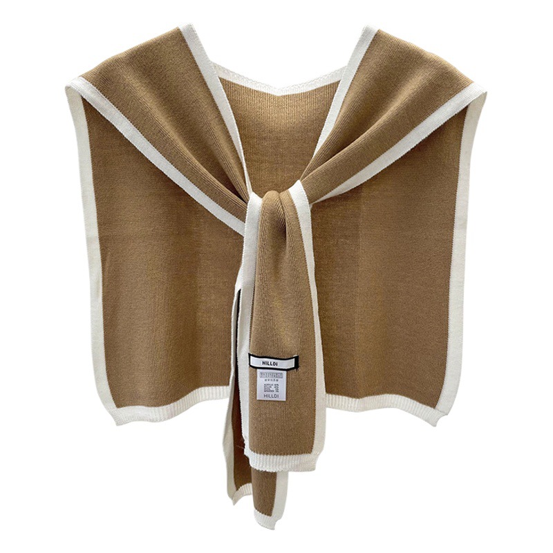 Corea del Sur dongdaemun primavera y otoño nuevo cuello protección caliente mantón de las mujeres color sólido chal punto exterior corbata bufanda