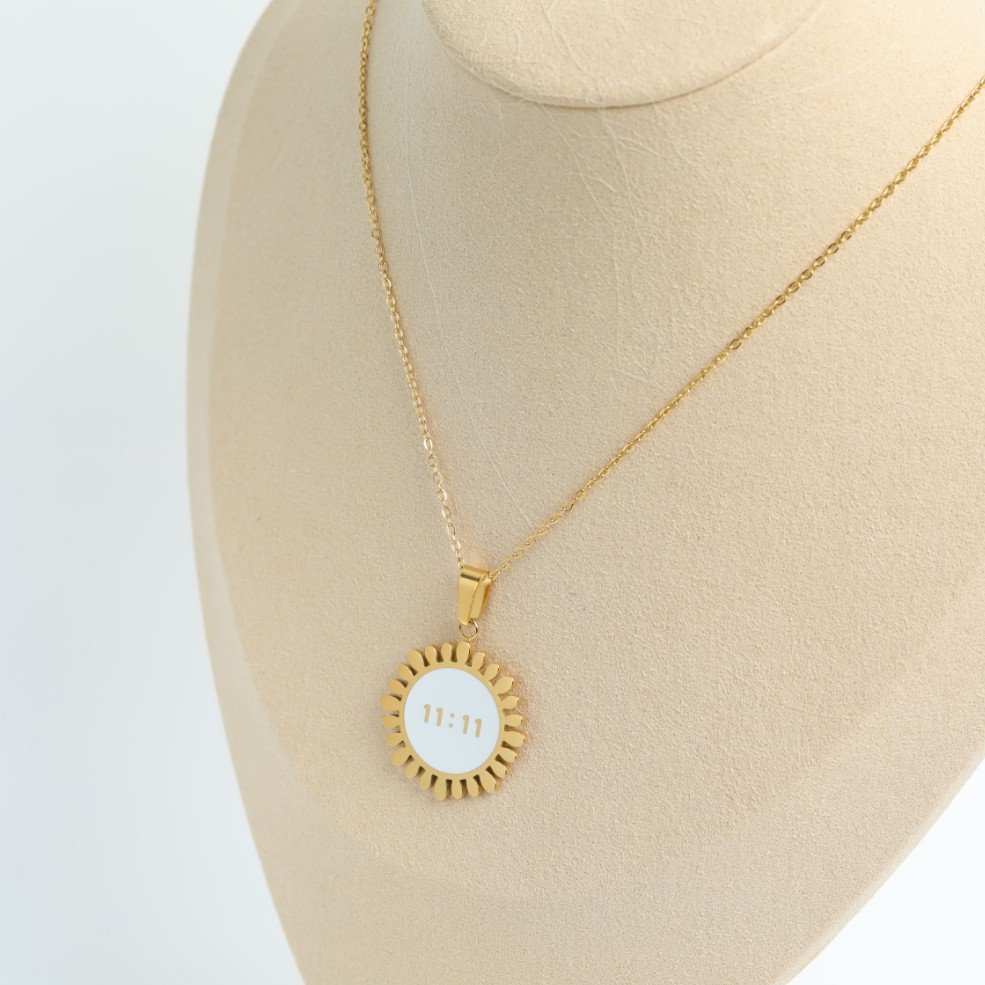 Stainless Steel Oil Dripping Craft Gold Plated 18K Necklace Jewelry