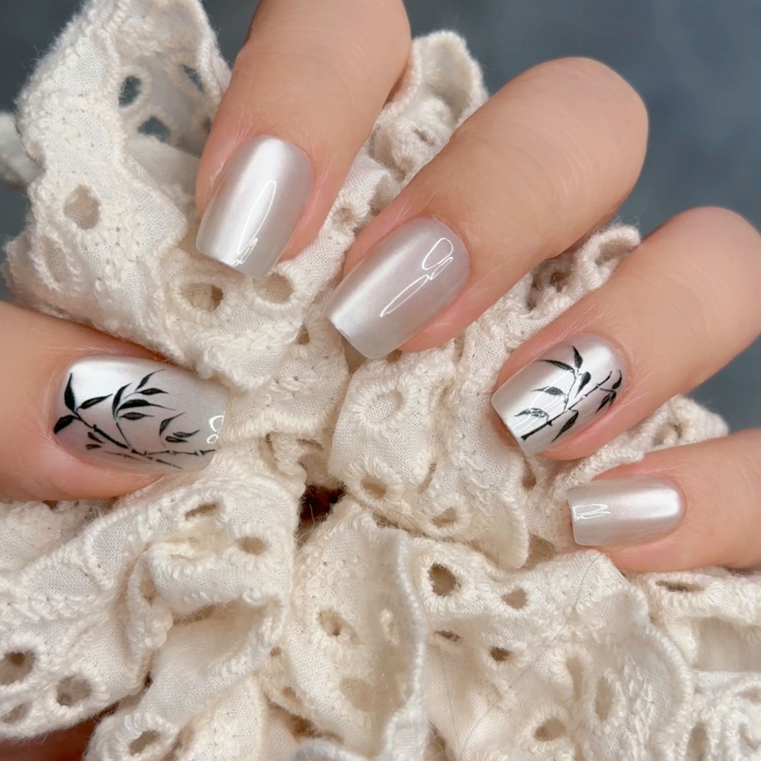30 piezas de uñas de tamaño completo desgaste de uñas de ojo de gato acabadas de estilo nacional de uñas de bambú cortas desmontables nuevas uñas chinas