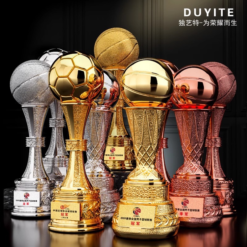 Super trofeo de baloncesto creativo campeón del torneo de fútbol Copa del Mundo recuerdos creativo trofeo