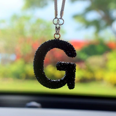 for Women – Car hanging - g-letter-car-pendant-black