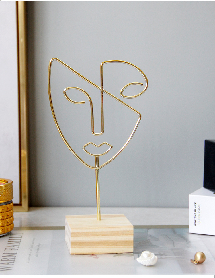 180g Weight Jewelry Rack Classification 1 Piece Quantity Iron Material Human Face Pattern Nordic Style, Modern Style Style Nordic Style Modern Style Human Face Iron Jewelry Rack 6