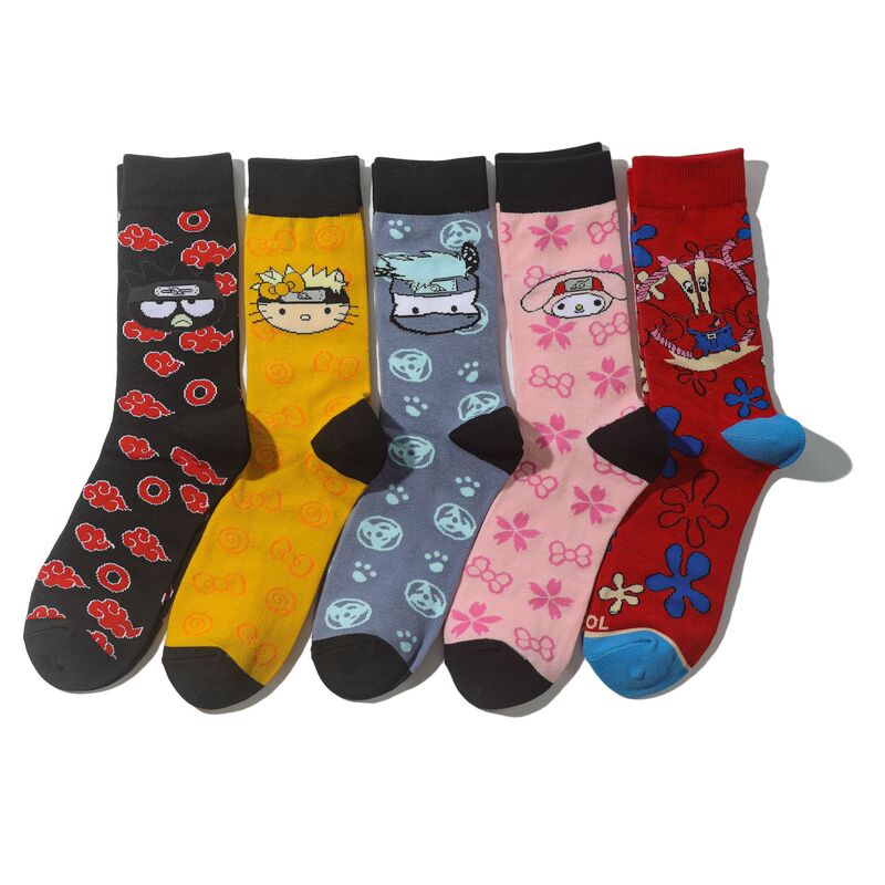 Women's cotton cartoon socks wholesale male Naruto animation socks animation manufacturers tide socks cartoon socks