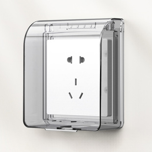 Ll German Type 86 Switch Waterproof Cover Bathroom Adhesive Socket Protective Cover Anti-Shock Box Waterproof Box Cover