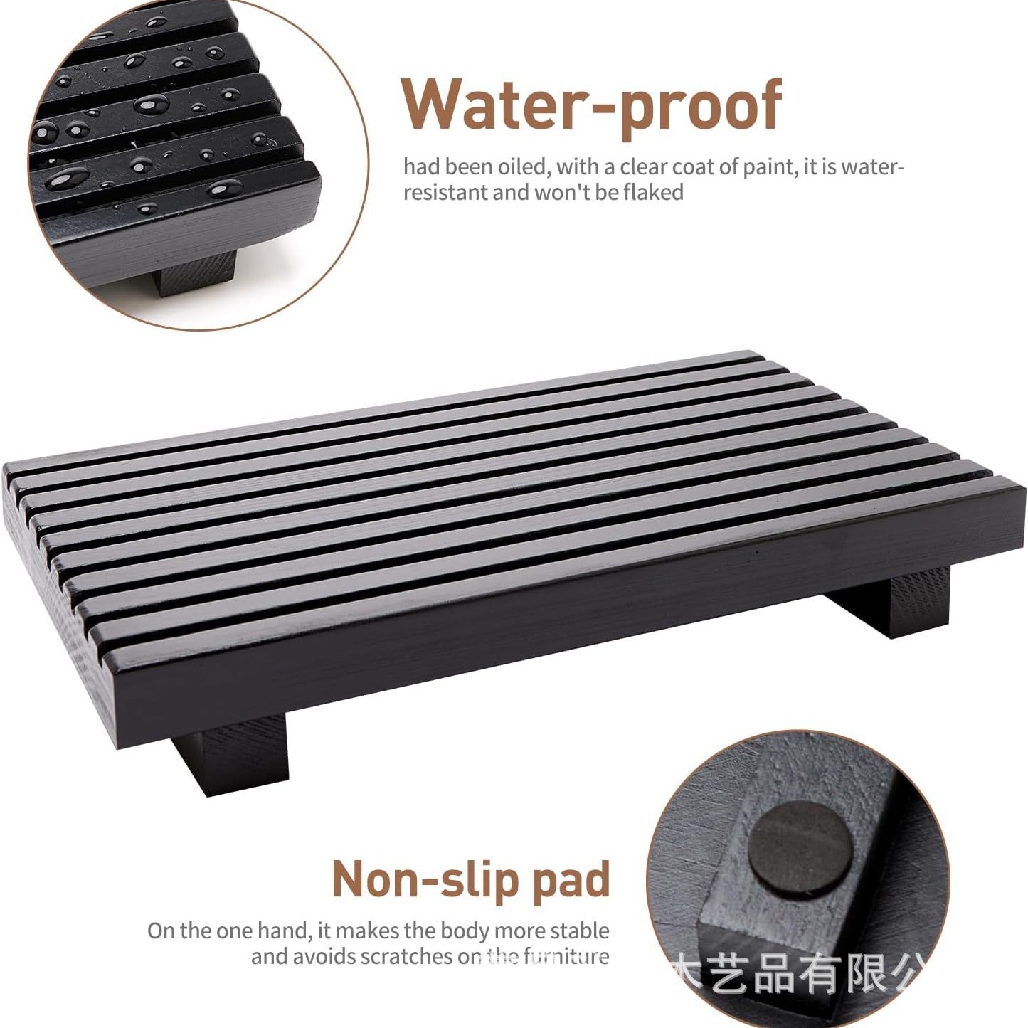 Bandeja decorativa de baño de madera transfronteriza, estante de jabón, candelabro, soporte de madera maciza, estante de jabón para baño