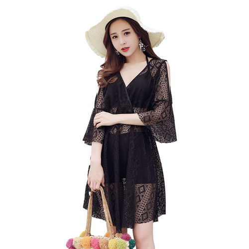 Swimsuit Women's One Piece Set with Steel Cup Sexy Top Lace Ultra Fairy Ladies Resort Hot Spring Swimwear Wholesale 