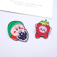 星之卡比合金胸针摘星表情卡通胸针女甜美胸花可爱星草莓胸针批发