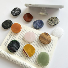 天然石头透明气囊支架跨境外贸创意懒人桌面可伸缩手机支架指环扣