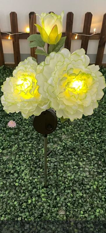 led太阳能灯地插灯彼岸花百合花玫瑰花仿真花蒲公英草坪铜线灯串|undefined