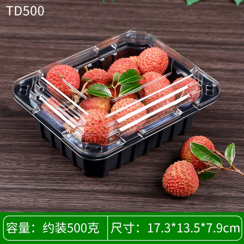 フルーツ包装箱卸売 PET ブリスターイチゴスイカ箱蓋付きスーパーマーケット透明プラスチックフルーツボックス肥厚|undefined