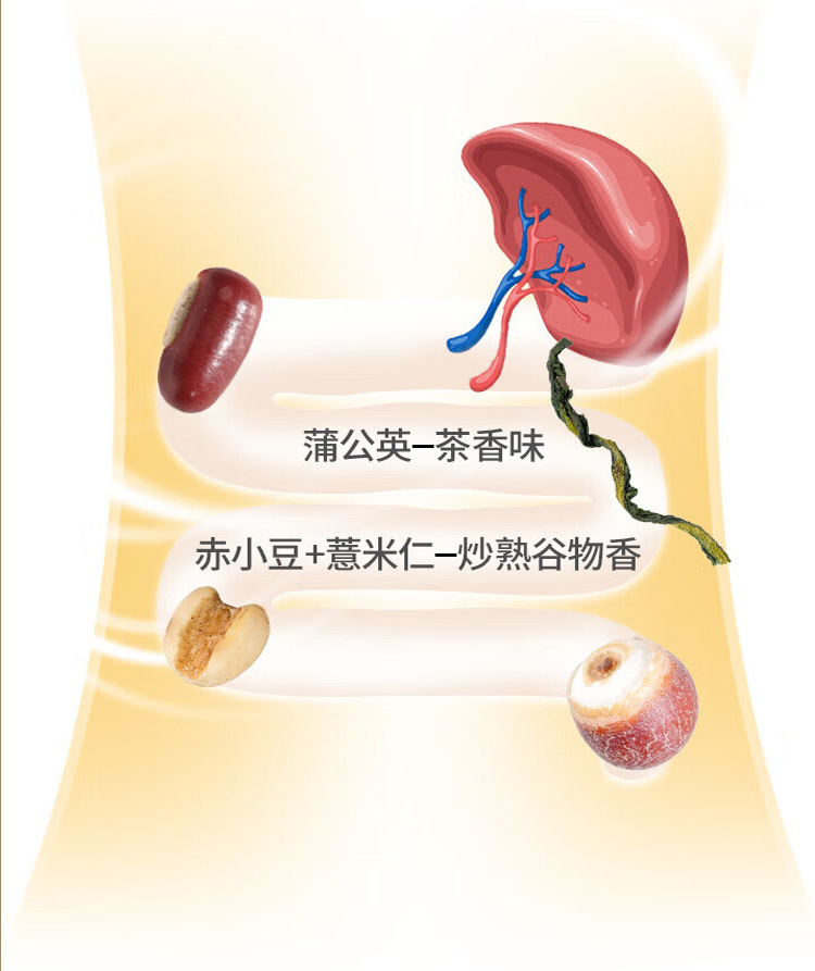 Roasted Adzuki Bean Coix Seed Euryale Poria Tea Chi Xiao Dou Yi Mi Qian Shi Fu Ling 15g x 15 Bags No-Brew Herbal Tea overview