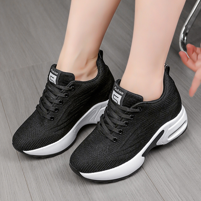 Autumn mesh breathable invisible casual women's sneakers with hidden…
