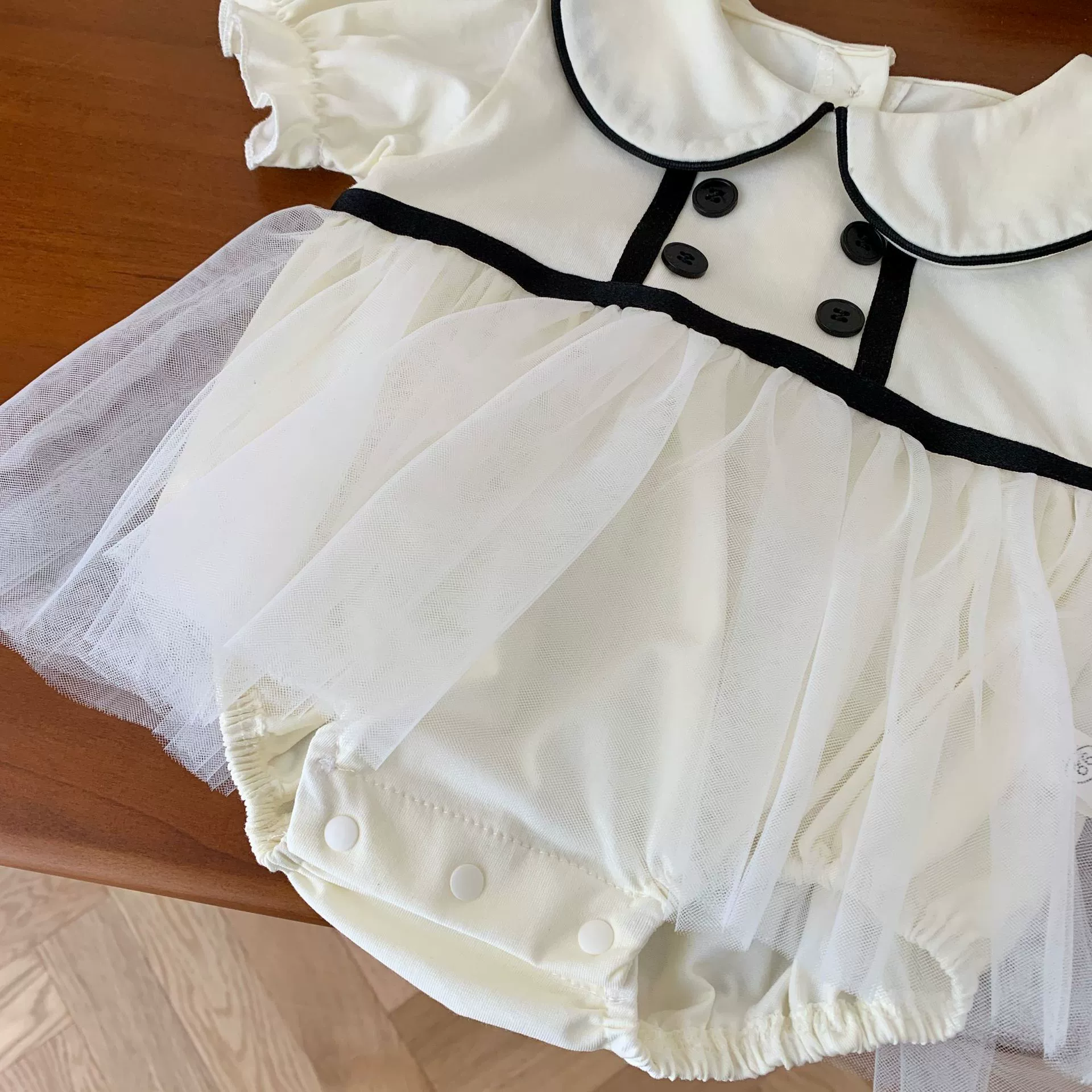 Боди для малыша, милая куколка, 0-2 года, с коротким рукавом, кукольный воротник