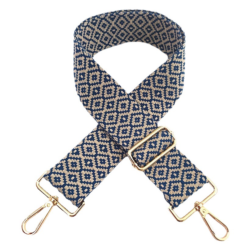 Correa de bolsa de mujer correa de hombro ancha de algodón bordado correa de mochila ajustable alargada correa de hombro de reemplazo Correa crossbody de un solo hombro