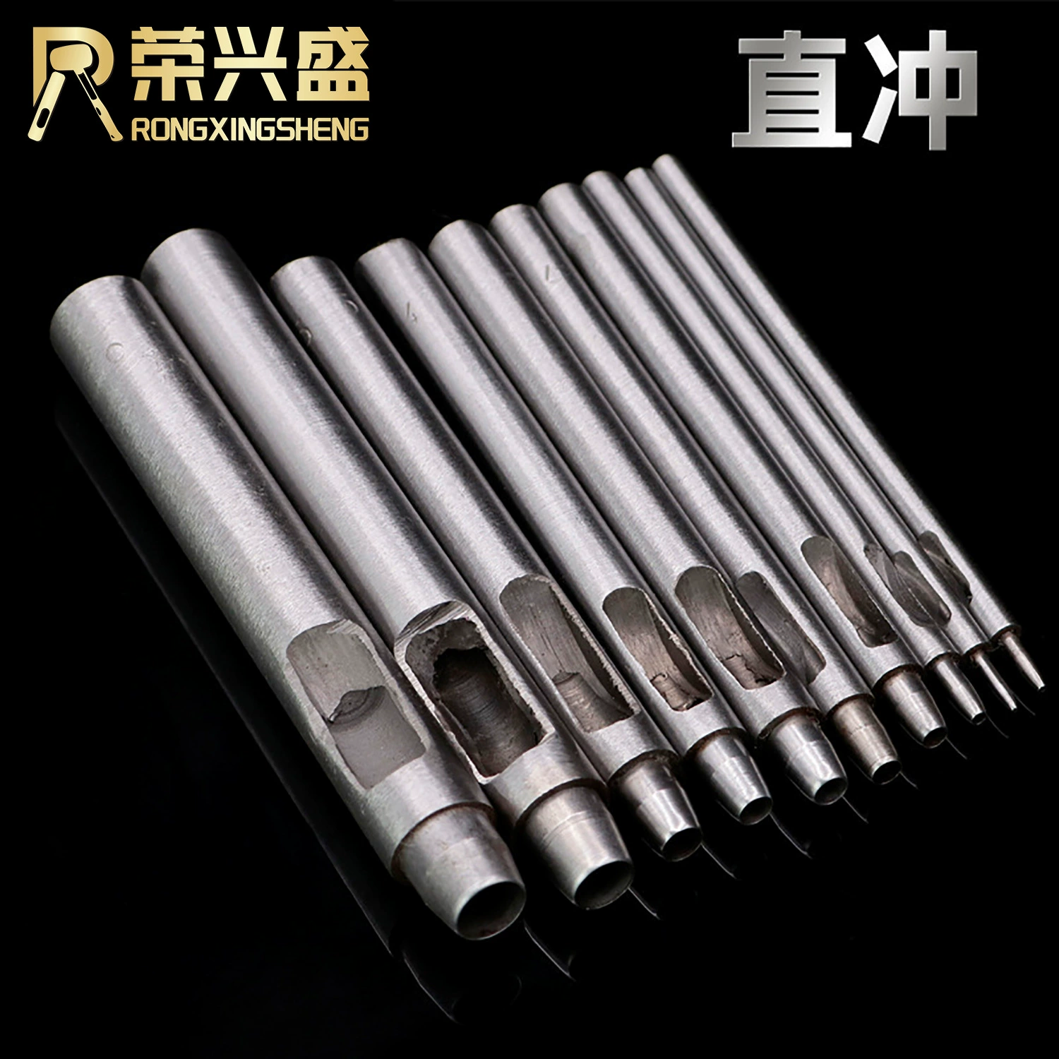 Оптовые инструменты для изготовления Прямой кожи DIY ручные инструменты штамповка ремней кожаные инструменты прямая штамповка круглый рот