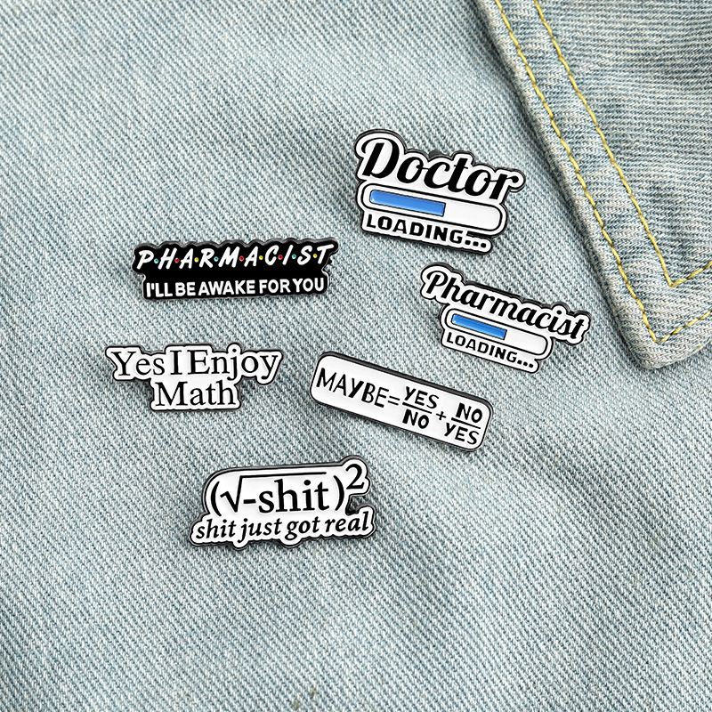 10g Weight Brooches Classification Casual, School, Daily Occasion Alloy Material Letter Pattern All Seasons Season Unisex Gender Stoving Varnish Design Preppy Style Style Preppy Style Pin Letter Alloy Stoving Varnish Unisex Brooches 5