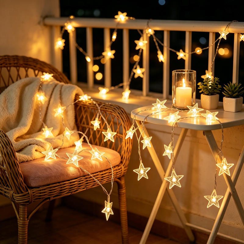 Amazon Led Star String Lights Christmas Holiday Decoration Lights Party Atmosphere Fairy Lights Three-Section Battery Box Lights Amazon Led Star String Lights Christmas Holiday Decoration Lights Party Atmosphere Fairy Lights Three-Section Battery Box Lights