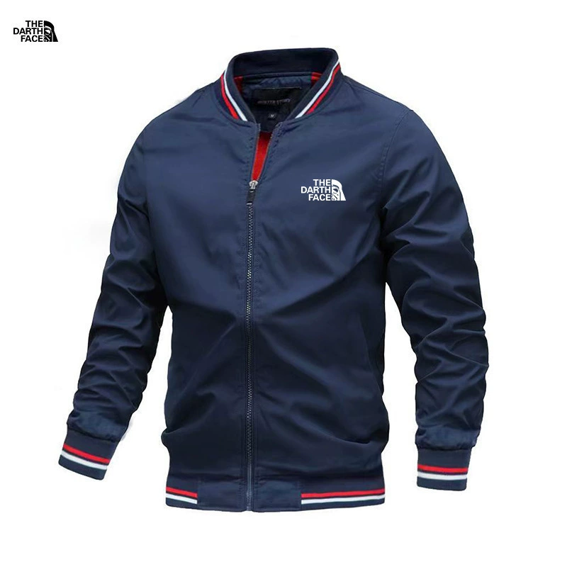 2023 Весна-Осень Мужские повседневные топы в европейском и американском стиле, молодежные топы с воротником-стойкой, тонкие топы