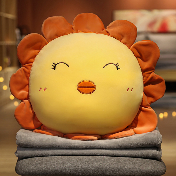 cartoon pillow with animals solar-powered