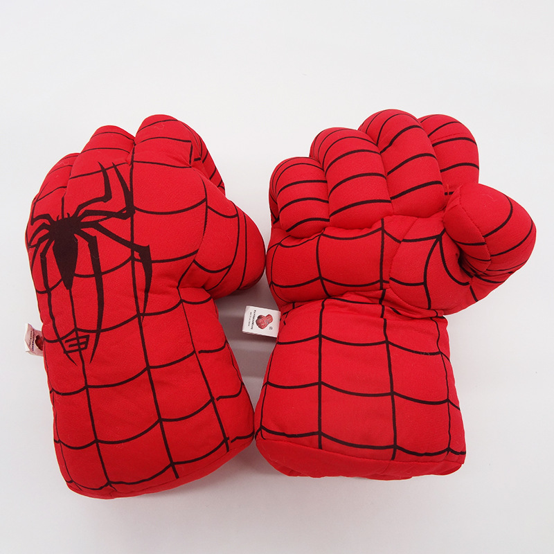 Hulk puño guantes Spider-Man Iron Man guantes de boxeo Haoke película de boxeo de peluche de juguete