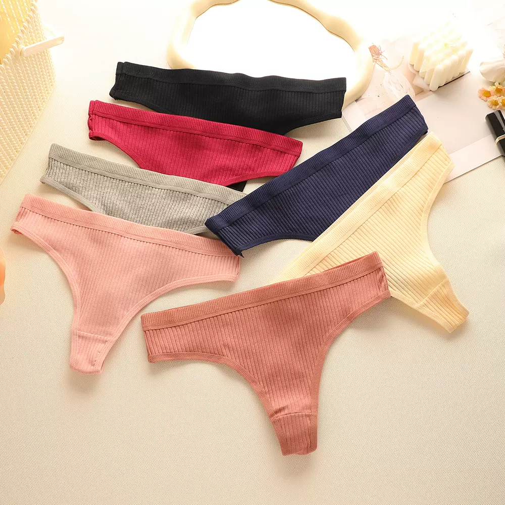 外贸性感丁字裤 女中低腰女士舒适透气t字内裤 简约女纯棉内裤