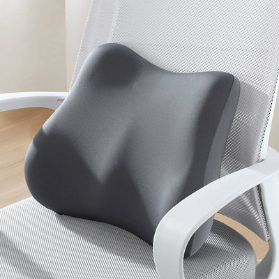 Memory Foam Seat Cushion and Lumbar Support Waist support - double-gray-lumbar-support-without-straps