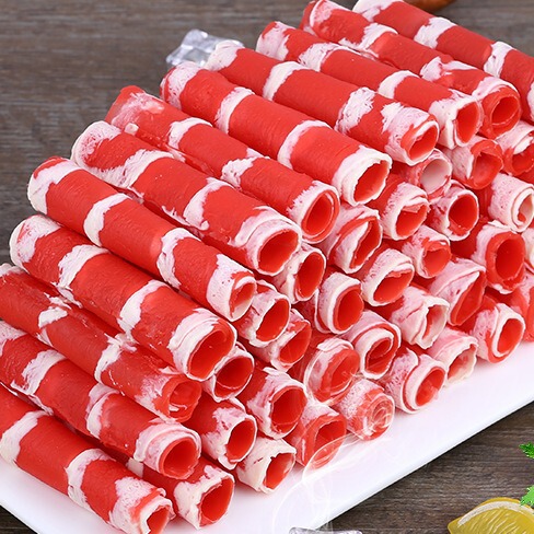 Simulation food model mutton roll lean meat beef chicken salmon fillet mutton beef roll fake meat photography props