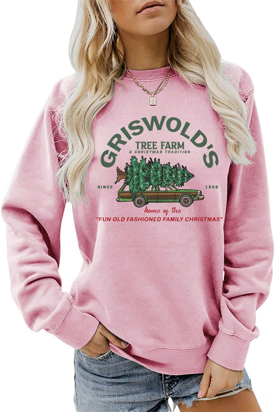 Women's Hoodie Long Sleeve Hoodies & Sweatshirts Printing Christmas Christmas Tree Letter display picture 6