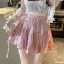 蓬蓬流光新款松紧腰半身裙