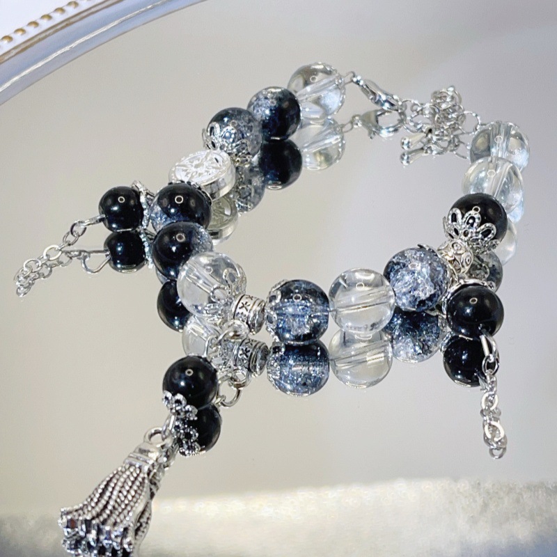 Tomb Raiders Notes Black Blind Man Anime Bracelet New Chinese Style_voghion.com