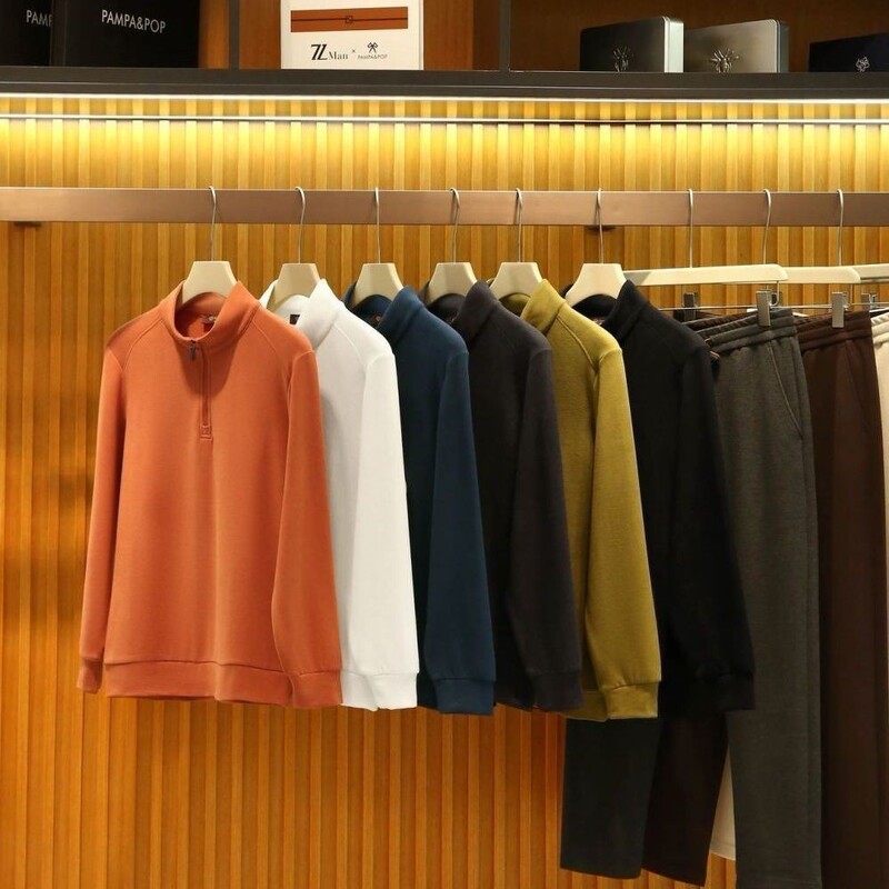 Yishu Capsule Series Classy Spring & Fall Men's and Women's Old Money Style Mulberry Silk Wool Black Technology Warm Long-Sleeved Bottoming Shirt