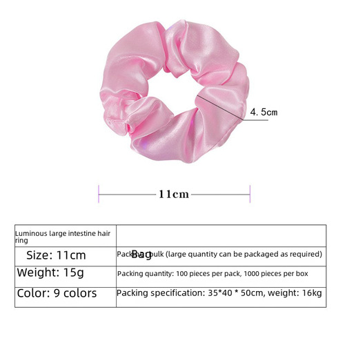 Internet celebrity ins can illuminate large intestine hair band for women LED nightclub disco luminous head rope ponytail head accessories