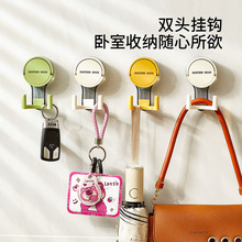 简汐吸盘双头挂钩强力真空免打孔粘钩毛巾架浴室卫生间无痕可移动