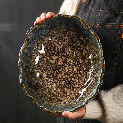 Ceramic dry ice sashimi plate fish special plate salmon plate high-end commercial seafood platter Japanese tableware wholesale