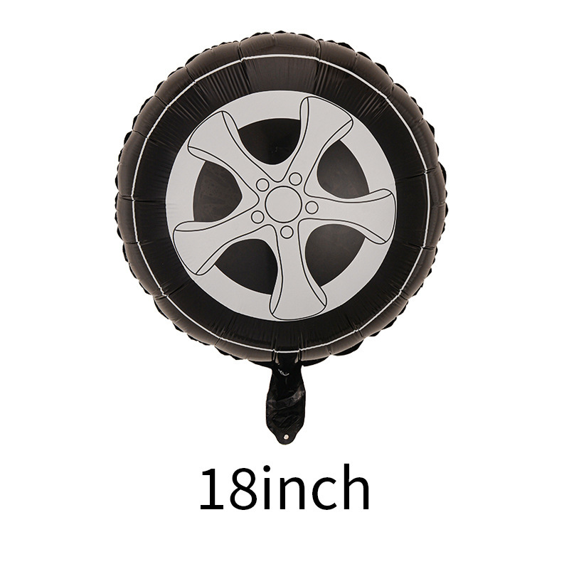 Nuevo 18 pulgadas negro y blanco a cuadros de fútbol a rayas globo de aluminio decoración de la fiesta de cumpleaños de los niños accesorios de globo