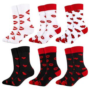 E 7751 Valentine's Day Love Mismatched Socks ����ײɫ�m��