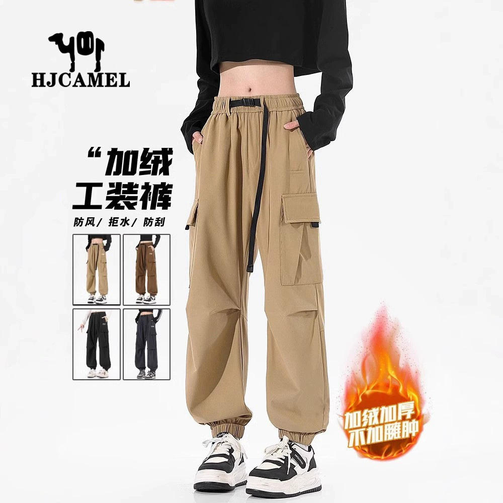 Camel HJCAMEL бархатные толстые брюки новые осенние и зимние наружные шкуры маленькие повседневные брюки