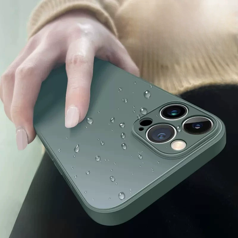 Яблоко, совместимо с iPhone 15, матовый стеклянный чехол для телефона, силиконовый защитный чехол, 15promax