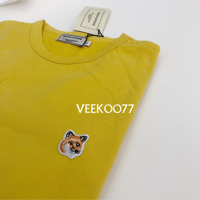 French Maison Kit**Ne Tokyo First-Order New Color ▲   Mustard Yellow ▼    Embroidered Short Sleeve T-Shirt Half Sleeve