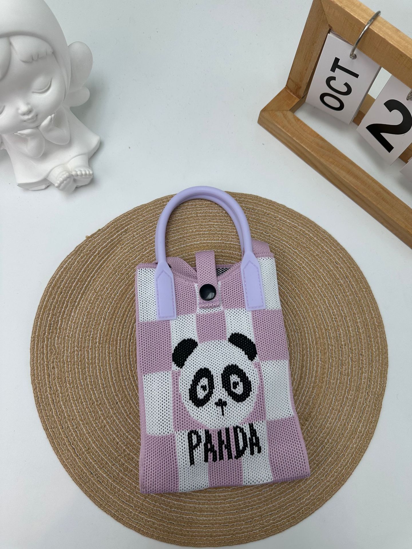 Cartoon Graphic Knit Compact Phone Crossbody Bag 78