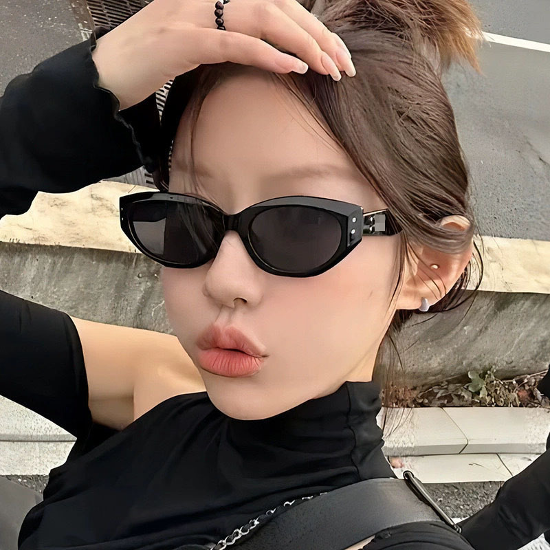 2025 新しい gm ブラック サングラス ライブ インターネット セレブと同じスタイルの韓国スタイル サングラス男性と女性のファッション大きな正方形のフレーム メガネ|undefined