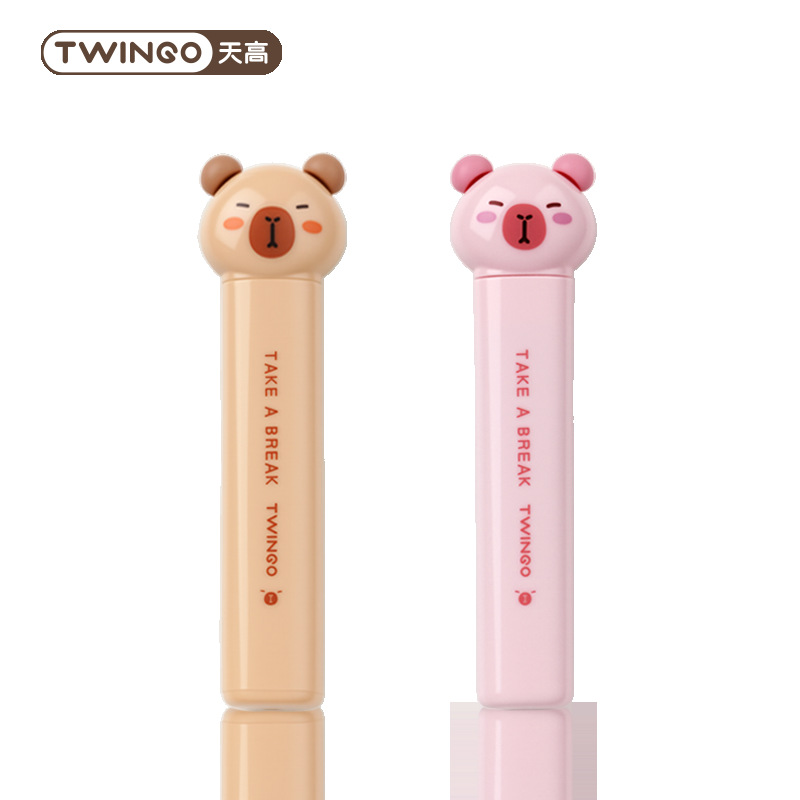 Tijeras de dibujos animados Capibara tijeras portátiles mini plegables tijeras de pluma de alto valor infantil