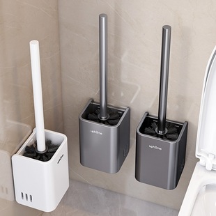 Bathroom Toilet Brush Toilet Brush Household Bathroom No Dead Corner Pit Cleaning Set Wall-Mounted Storage Rack