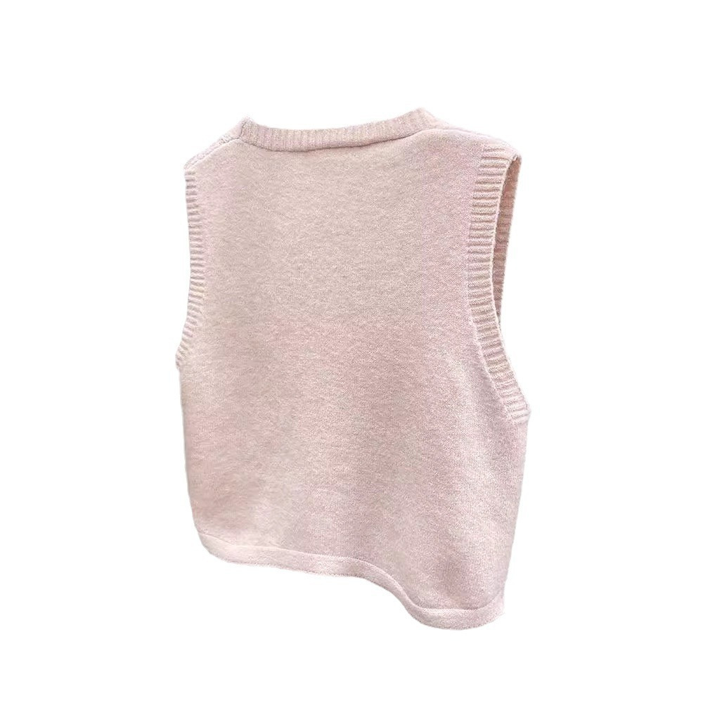 24 invierno Puyuan otoño invierno nuevo 2024 suéter de punto chaleco chaleco de mujer chaqueta exterior image 6