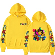 Lc威基基猴图形卫衣有趣的男人女人的卡通猴子连帽运动衫男性高品