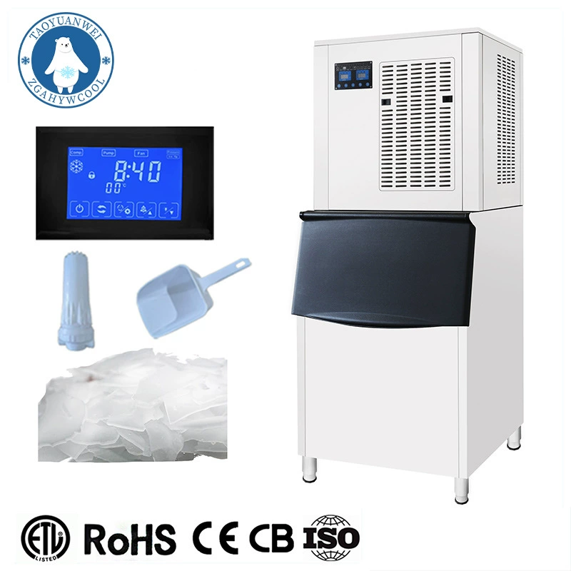 Заводская прямая продажа чешуйчатого льдогенератора, коммерческий, полностью автоматический, большой, раздельный, для свежих продуктов, супермаркетов, ресторанов, горячих блюд, с водяным и воздушным охлаждением