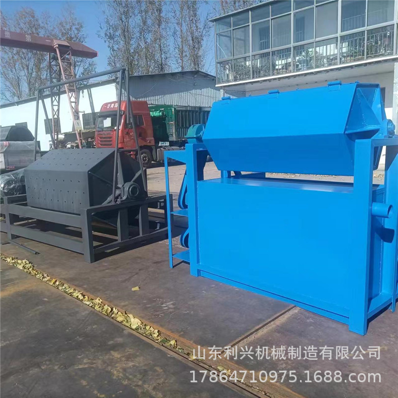 小型六角滚筒抛光机 电动滚筒式抛光机 铁件除锈研磨机利兴机械