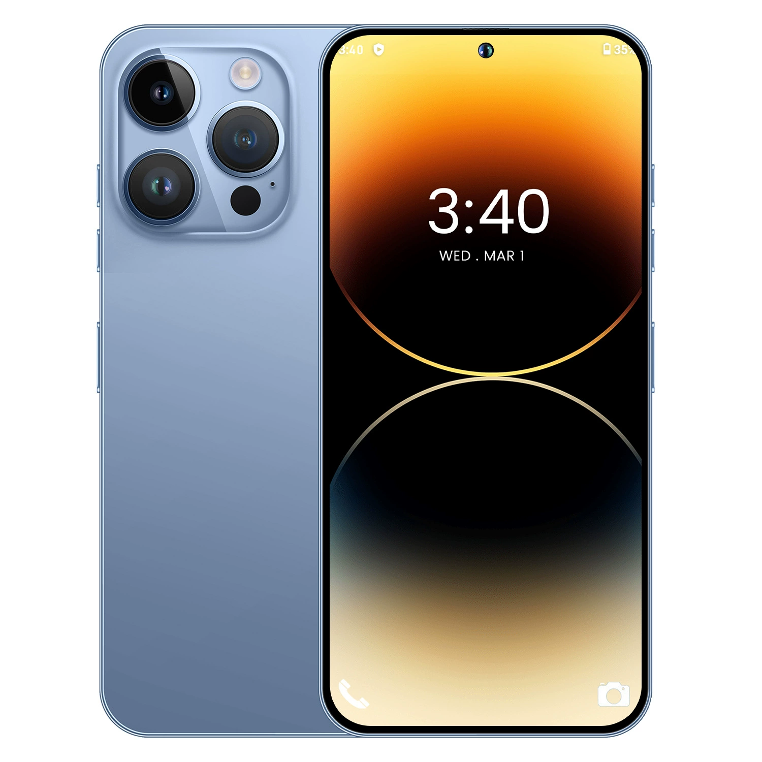 Трансграничный мобильный телефон i14 PROMAX с настоящей перфорацией, 4G, глобальный универсальный, 3+64, 7,3-дюймовый большой экран, Android 10, заводской