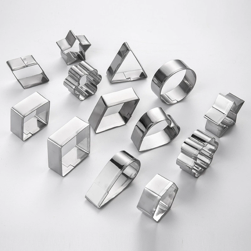 Small compact mold stainless steel, set, fondant, 30 pieces