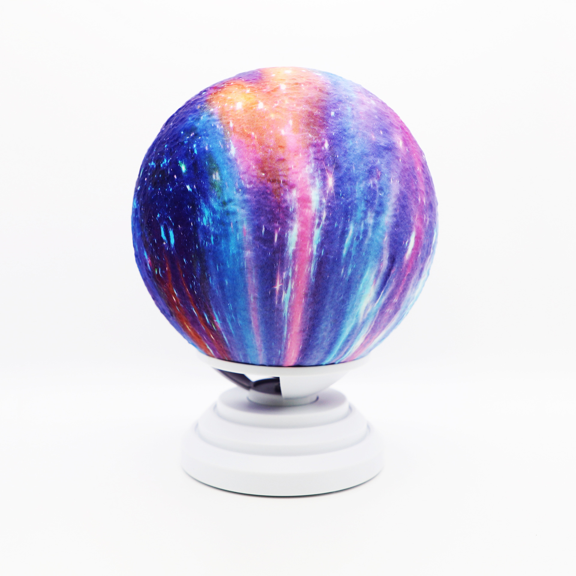 亚马逊热销APP蓝牙版炫彩水转印月球灯大容量无线多功能小夜灯